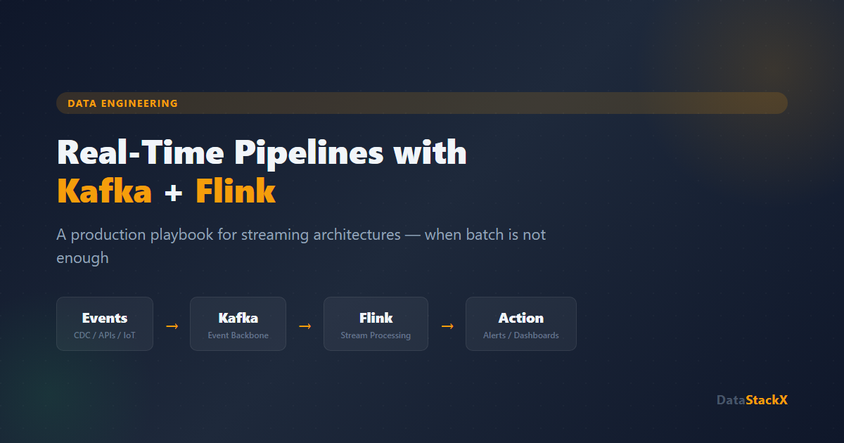 Real-Time Data Pipelines with Kafka and Flink: A Production Playbook ...